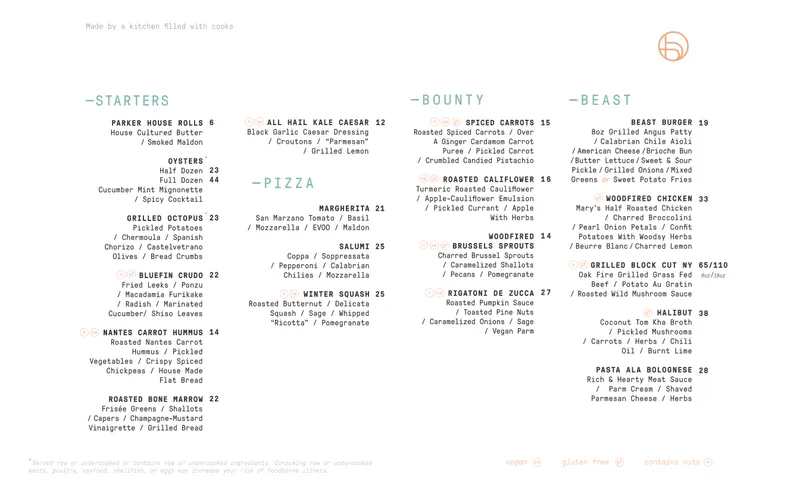 menu 1 of Beast + Bounty