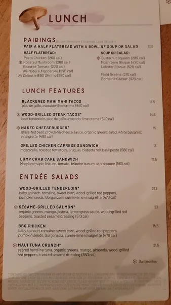 menu 1 of Seasons 52