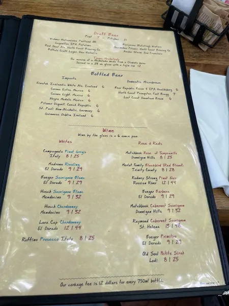 menu 2 of Tower Café