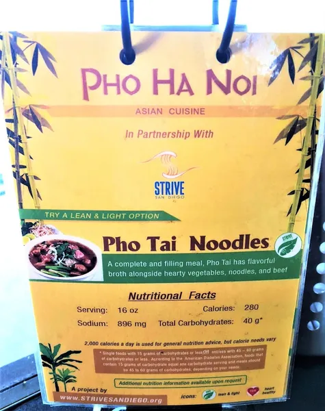 menu 1 of Pho Ha Noi Asian Cuisine