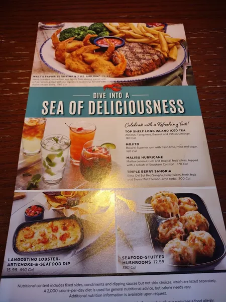 menu 1 of Red Lobster