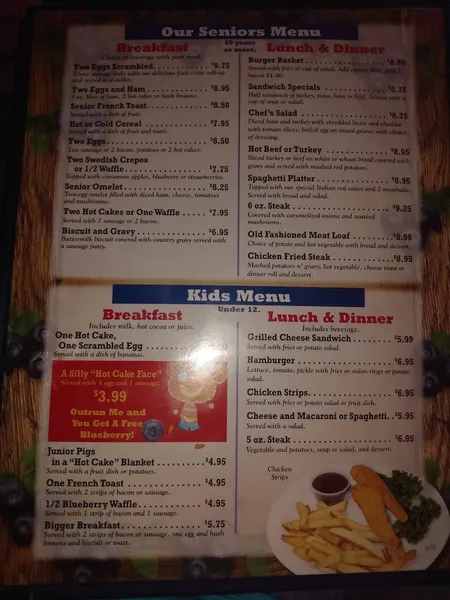 menu 0 of Jeb's Blueberry Hill