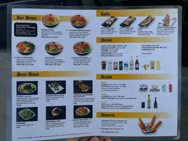 menu 2 of Silverlake Ramen LBX