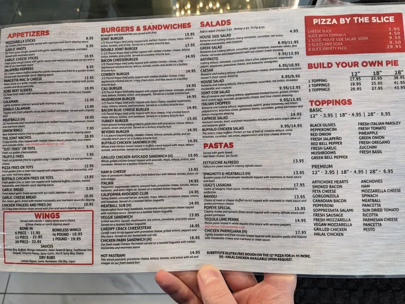 menu 0 of The Pizza Joint