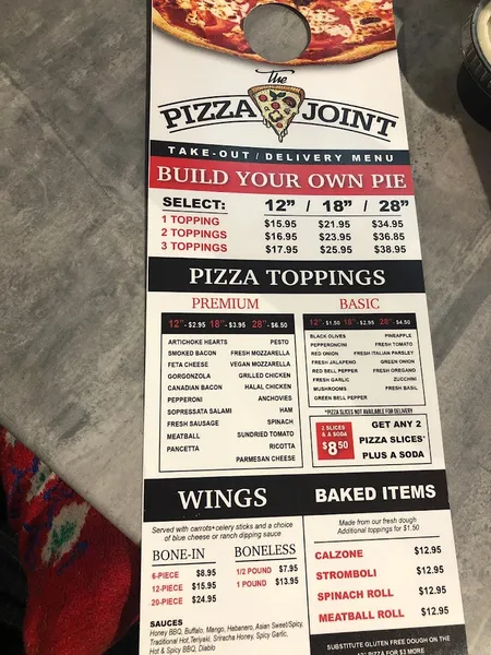 menu 2 of The Pizza Joint