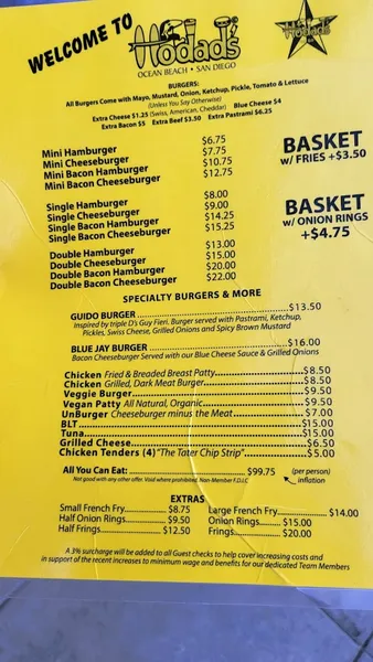 menu 0 of Hodad's Downtown