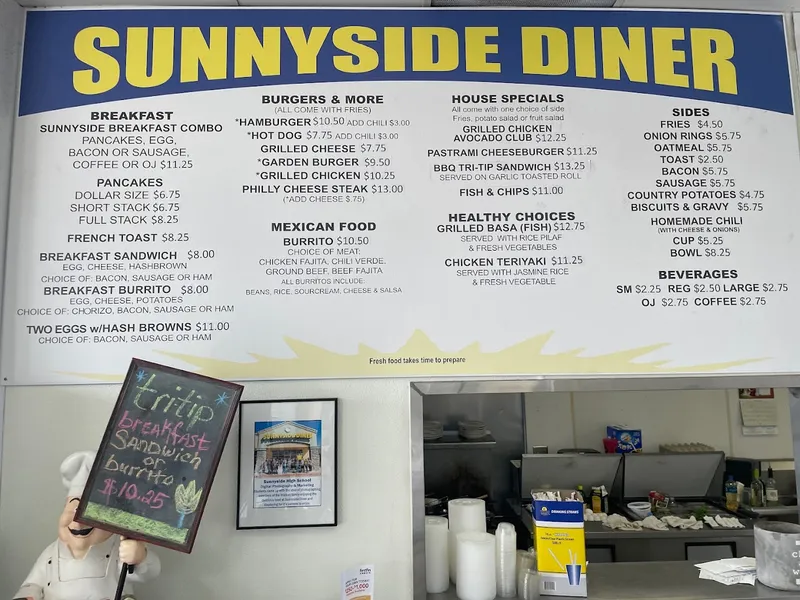 menu 0 of Sunnyside Diner