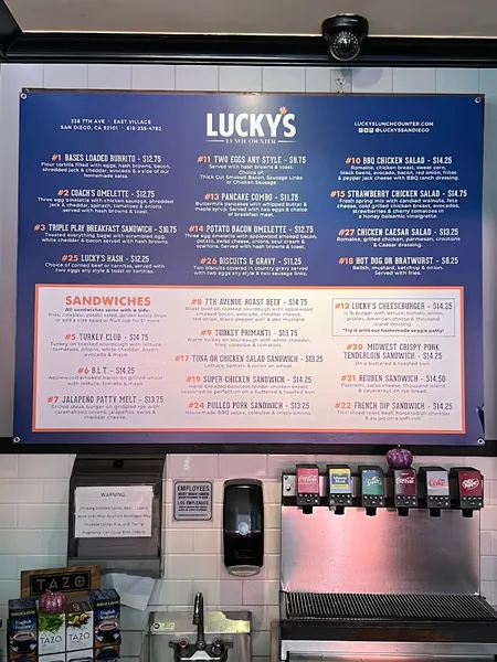 menu 2 of Lucky's Lunch Counter