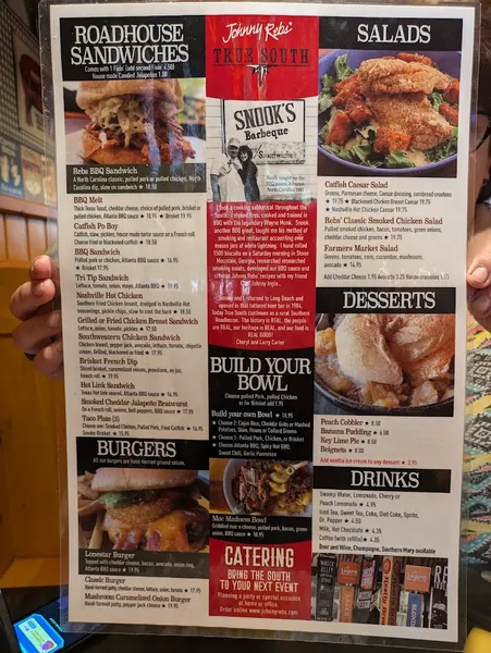 menu 0 of Johnny Rebs' True South