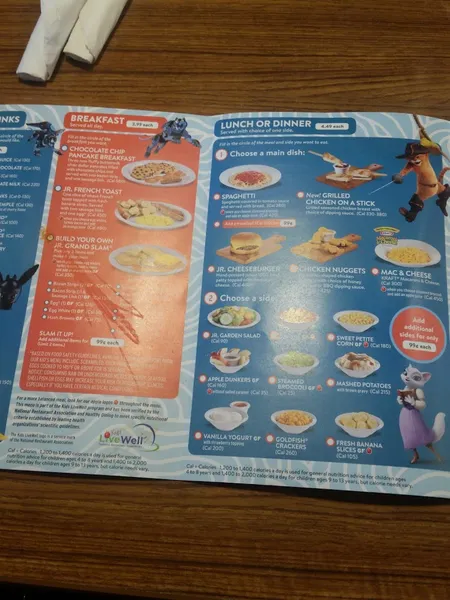 menu 1 of Denny's