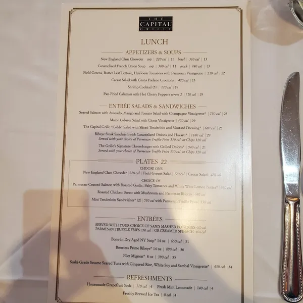 menu 1 of The Capital Grille