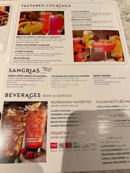 menu 2 of Olive Garden Italian Restaurant