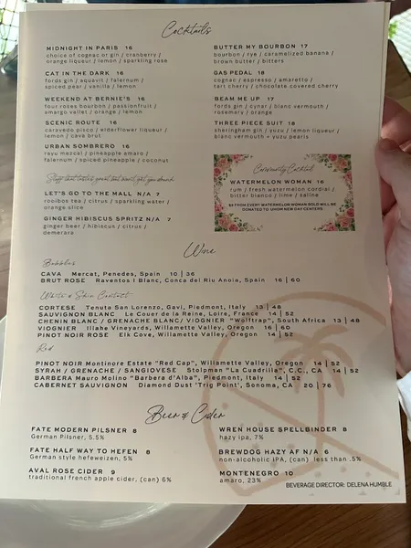 menu 1 of First & Last