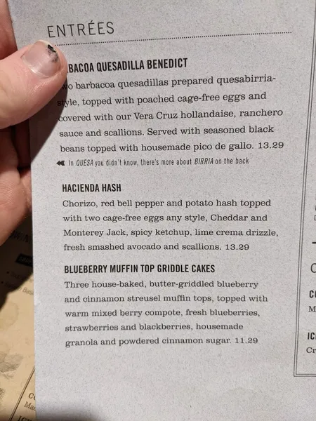 menu 2 of First Watch