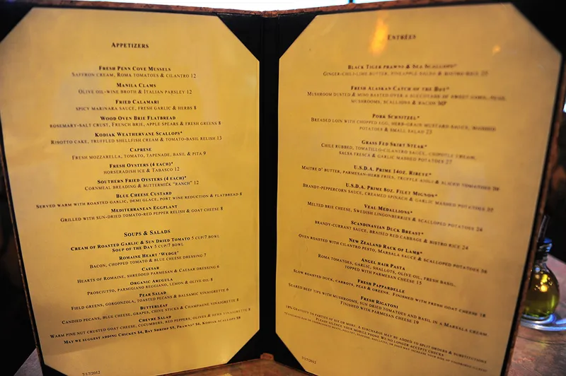 menu 2 of Southside Bistro