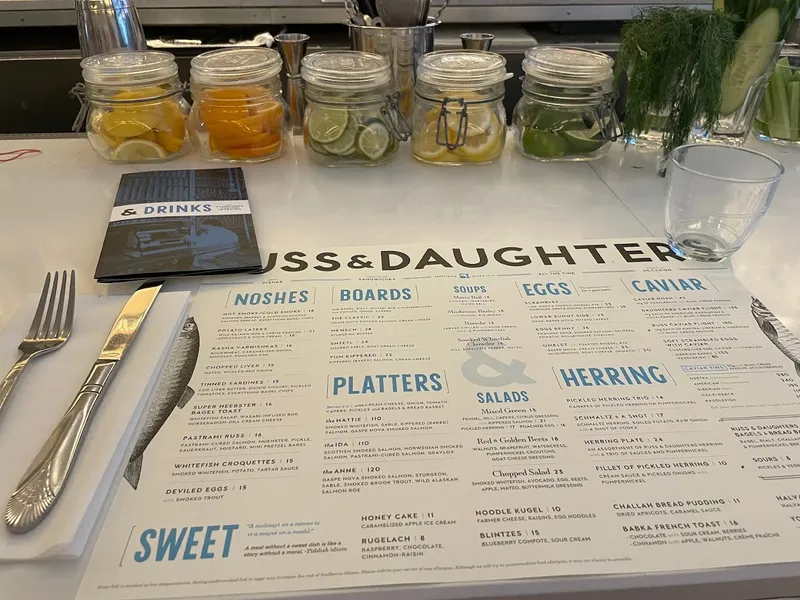 menu 1 of Russ & Daughters Cafe