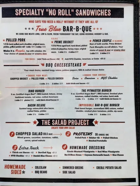 menu 2 of Dinosaur Bar-B-Que