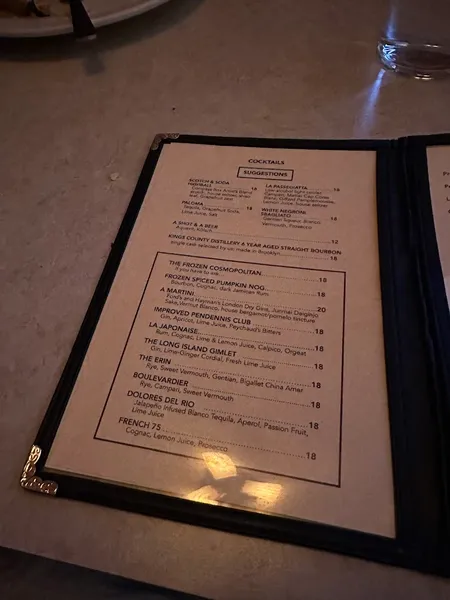 menu 2 of The Long Island Bar