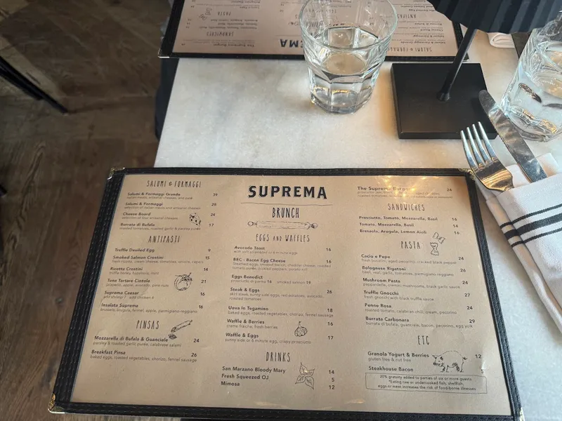 menu 0 of Suprema Provisions