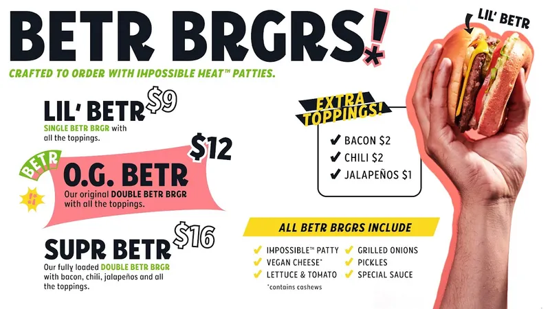 menu 1 of Jerrell's BETR BRGR - SOHO