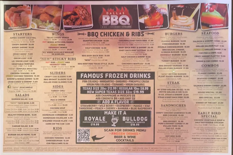 menu 0 of Dallas BBQ Times Square