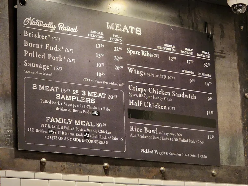 menu 2 of Mighty Quinn's Barbeque