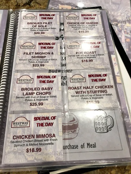 menu 2 of Westway Diner