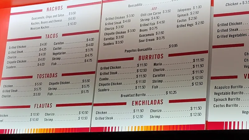 menu 2 of Paquitos