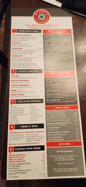 menu of Wild Fig Mediterranean Grill