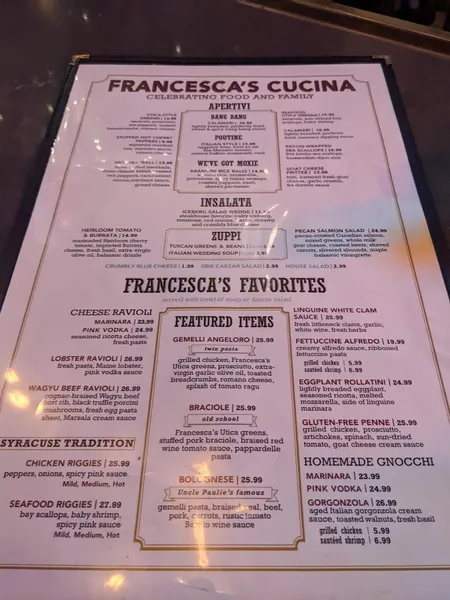 Francesca's Cucina - Reviews & Menu - New York City