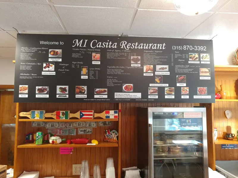 Menu Mi Casita Restaurant