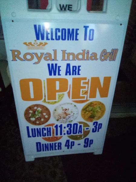 Menu Royal Indian Grill