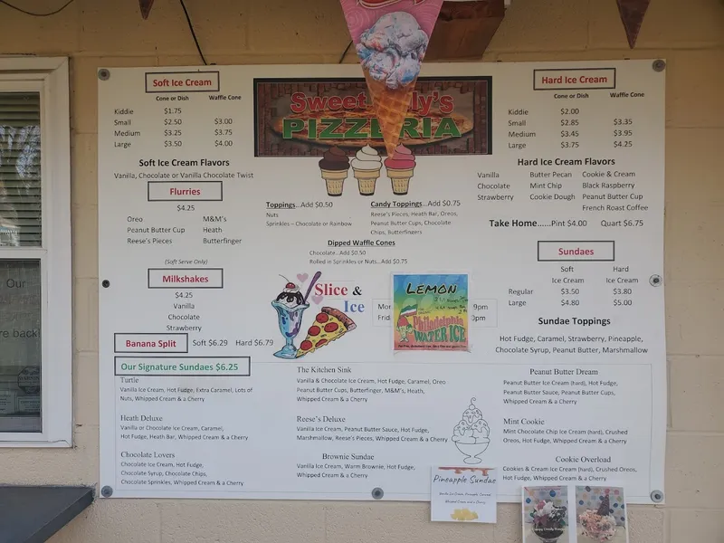 Menu Sweet Willy's Pizzeria