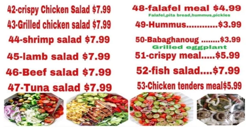 menu of Elhariri Hot Food