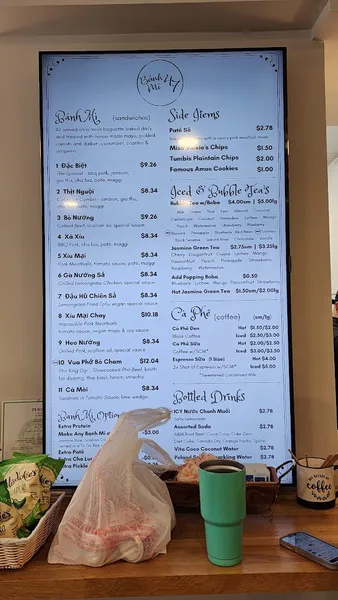 menu of Banh Mi 47