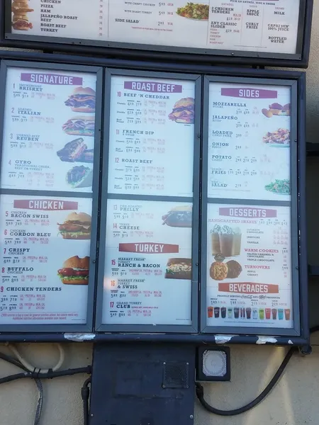 Menu Arby's