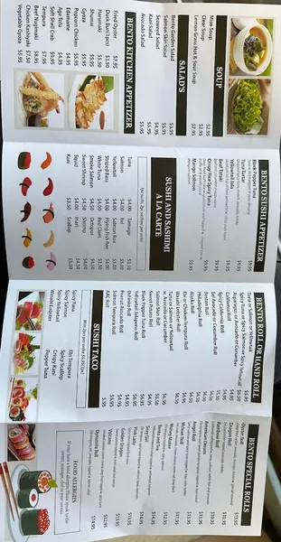 menu of Bento & Tea