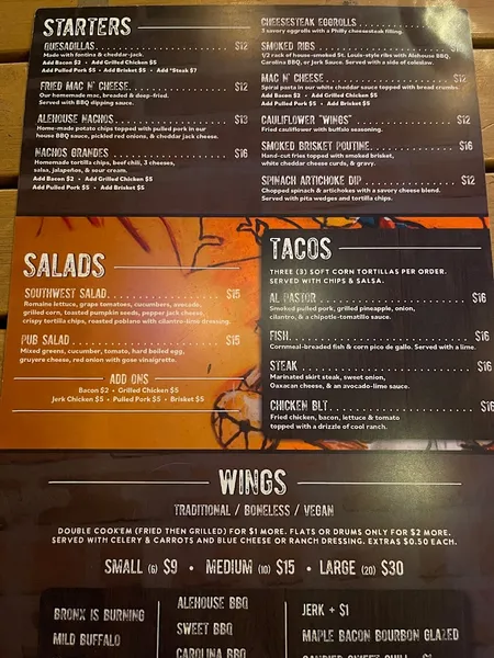 Menu Yard House