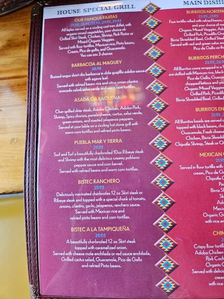 Menu Don Jose Mexican Restaurant