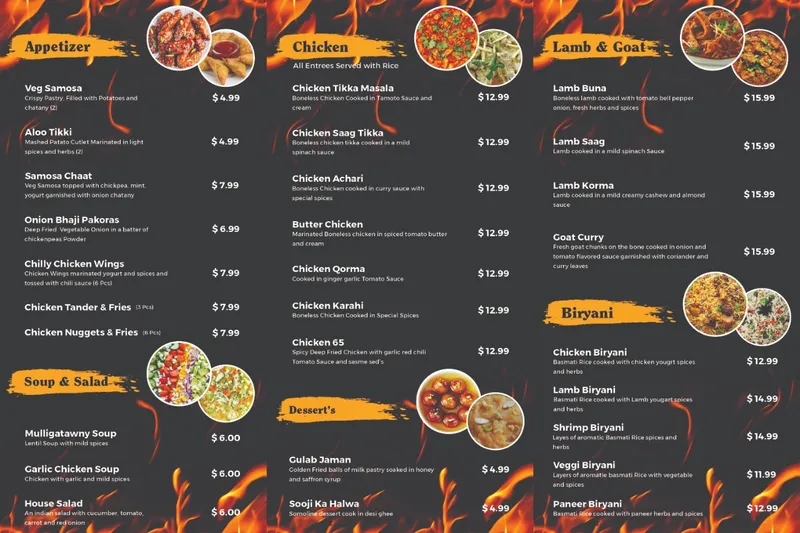 menu of Tandoori House