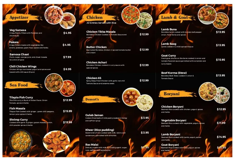 menu of Tandoori House