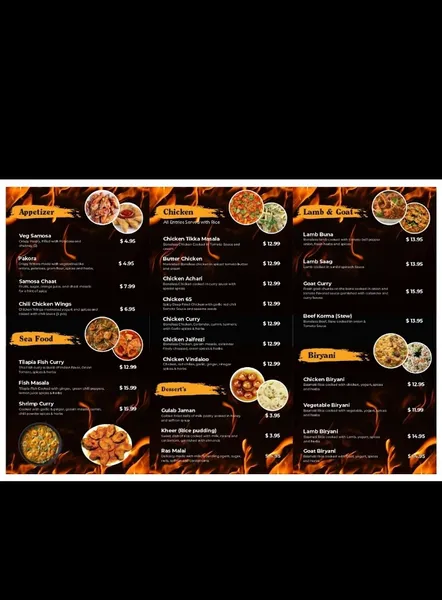 menu of Tandoori House