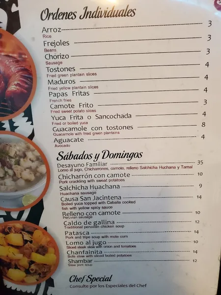 Menu El Ajicito