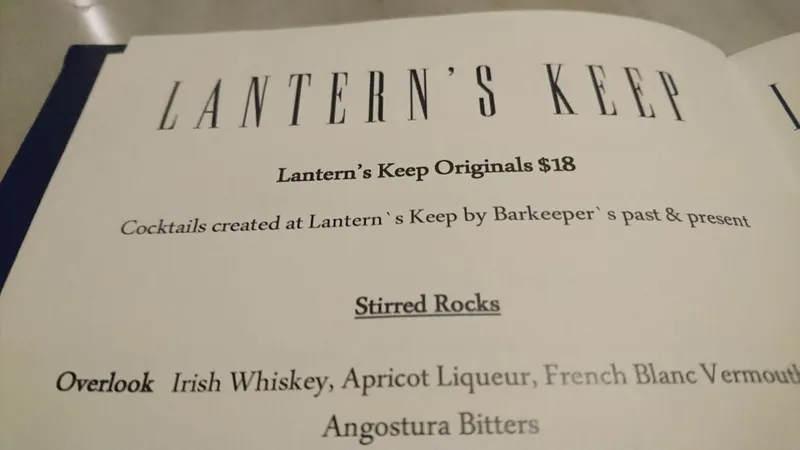 Menu Lantern's Keep