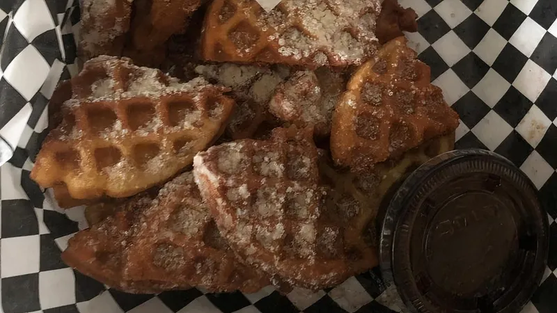 BBQ Pulled Pork Waffle Waffles R Wild Bar & Grill