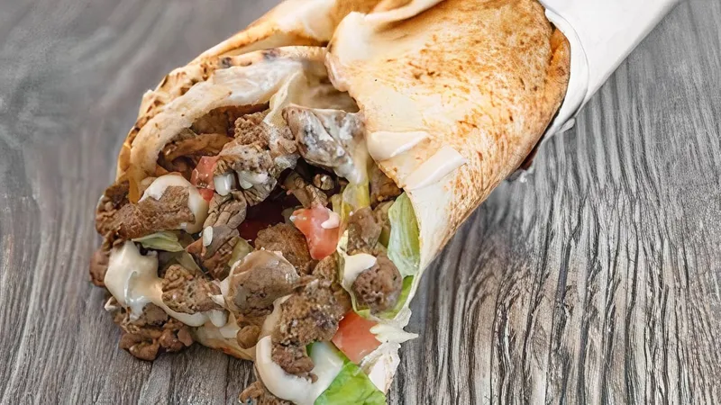 Beef Shawarma Wrap Habibi's Halal Gyro