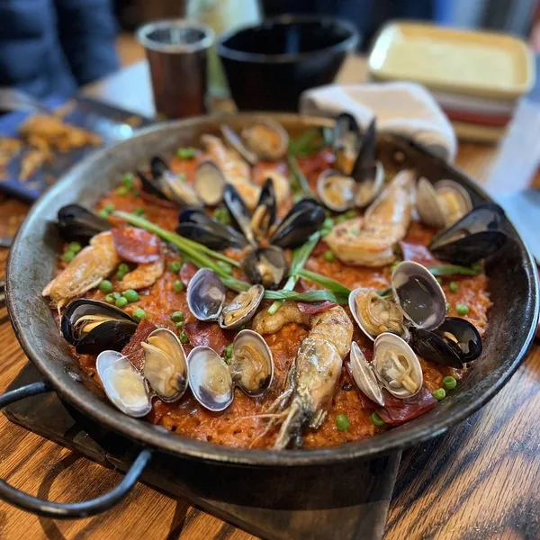 Seafood Paella Ocean Blue Restaurant & Oyster Bar