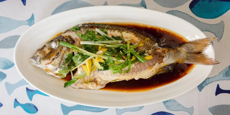 Steamed Whole Fish with Ginger and Scallions New World Chinese Restaurant