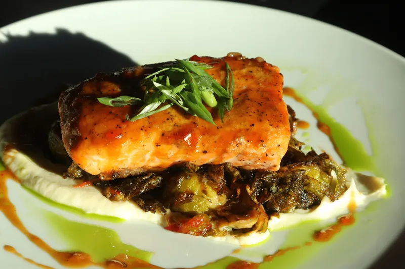 Pan Seared Salmon Burkes Restaurant and Bar