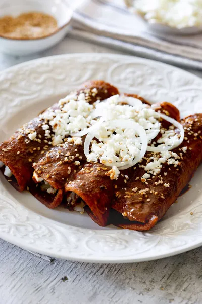 Enchiladas Rojas Mole Poblano Deli